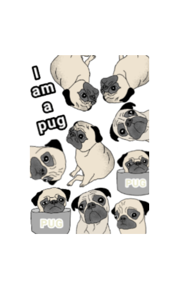 パグの着せ替え I Am A Pug Line着せかえ 360円 カワイイ系