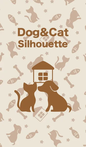 [LINE着せ替え] Dog＆Cat Silhouetteの画像1