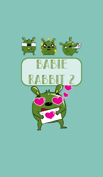 [LINE着せ替え] Babie-Rabbit in Green, Vol 2の画像1