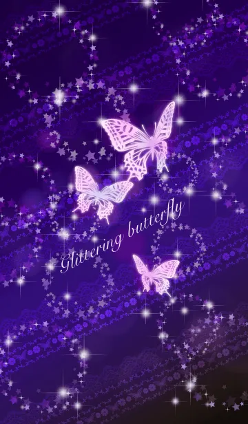 [LINE着せ替え] Glittering butterflyの画像1