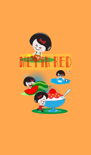 [LINE着せ替え] Mey in Red, Summerの画像1