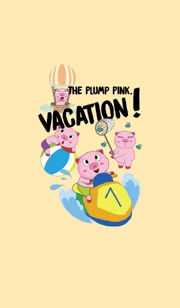 [LINE着せ替え] One of us: The Plump Pink, Vacation ！の画像1