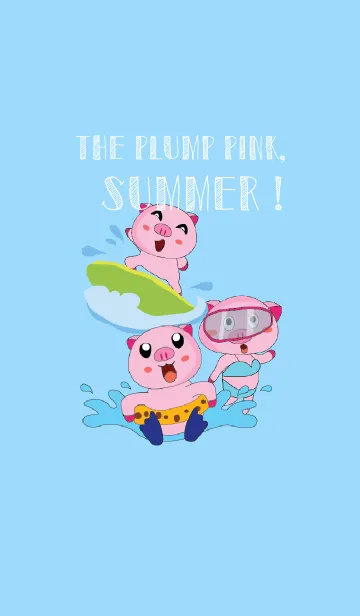 [LINE着せ替え] One of us: The Plump Pink, Summer ！の画像1