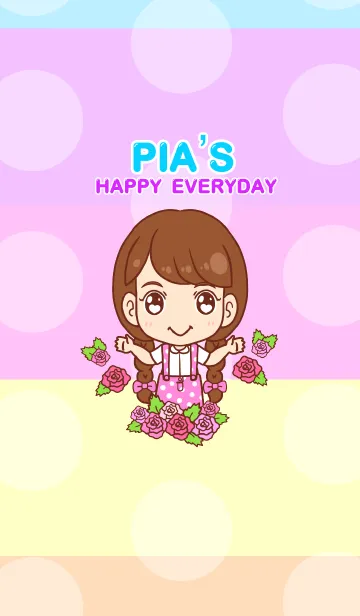 [LINE着せ替え] Pia is Happy everyday.の画像1