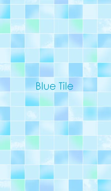 [LINE着せ替え] Blue Tileの画像1