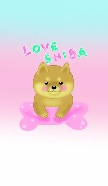 [LINE着せ替え] LOVE SHIBA♪の画像1