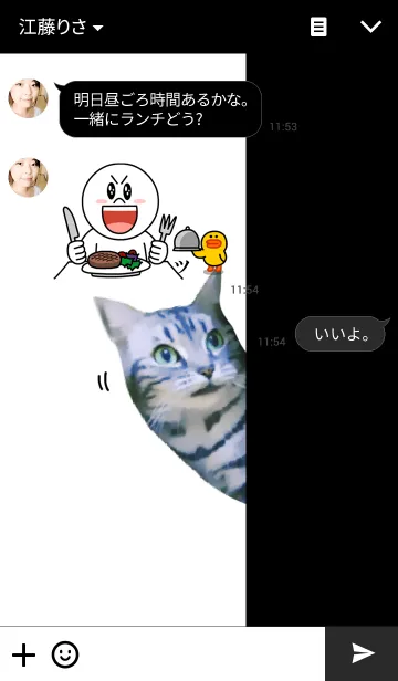 [LINE着せ替え] やたら猫が覗いてくる着せかえの画像3