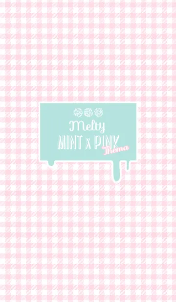 [LINE着せ替え] Melty mint × pinkの画像1