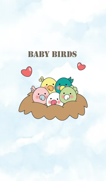 [LINE着せ替え] Baby Birdsの画像1