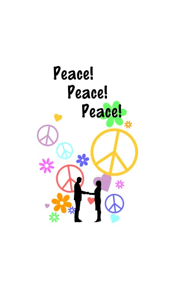 [LINE着せ替え] Peace ！ Peace ！ Peace ！の画像1