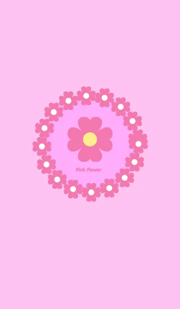 [LINE着せ替え] pink flower themeの画像1