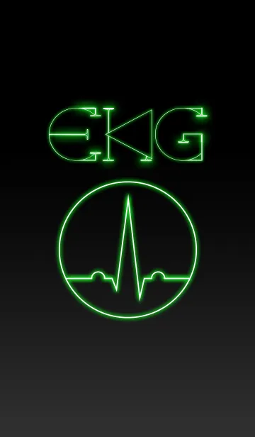 [LINE着せ替え] EKG-green line-の画像1