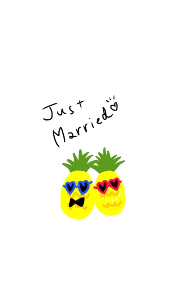 [LINE着せ替え] just married pineappleの画像1