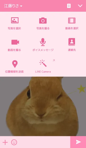 [LINE着せ替え] うさぎのここちゃんの画像4