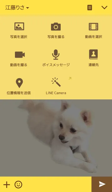 [LINE着せ替え] こまつな White Pomeranianの画像4