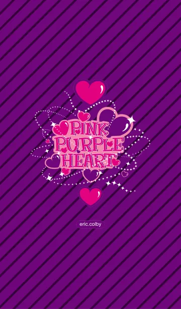 [LINE着せ替え] Pink Purple Heartの画像1