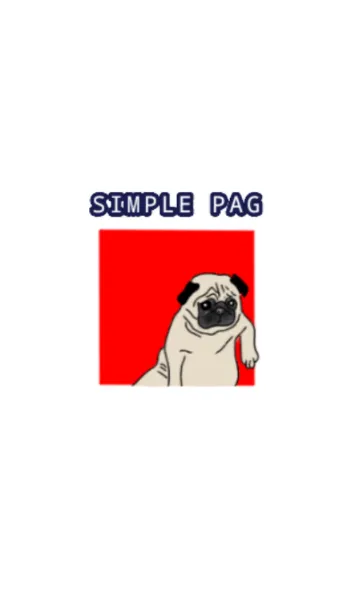 [LINE着せ替え] Simple pugの画像1