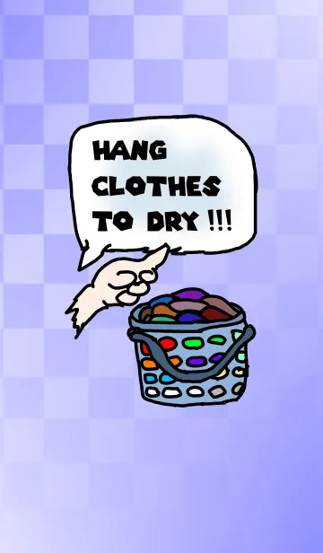 [LINE着せ替え] hang clothes to dryの画像1