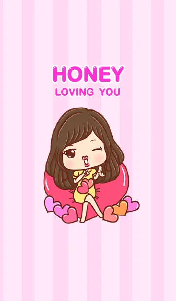 [LINE着せ替え] Honey loving you.の画像1