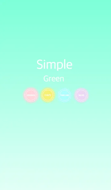 [LINE着せ替え] simple green themeの画像1