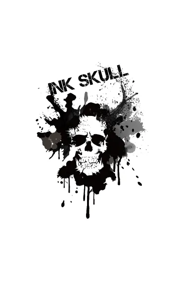 [LINE着せ替え] 墨ドクロ INK SKULL -ver.2-の画像1