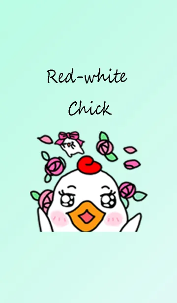 [LINE着せ替え] Red-white Chick and Q egg baby themeの画像1