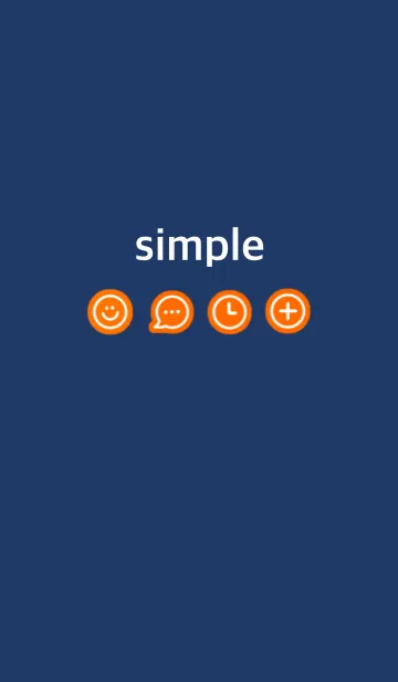 [LINE着せ替え] simple navy and orangeの画像1