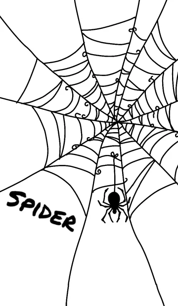 [LINE着せ替え] spider white Ver.の画像1