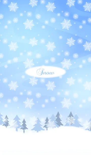 [LINE着せ替え] snow-Blue2の画像1