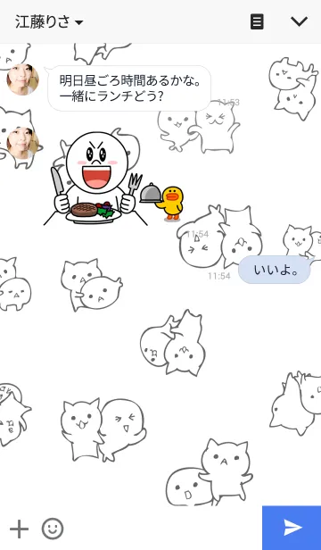 [LINE着せ替え] ねことあざらしの画像3