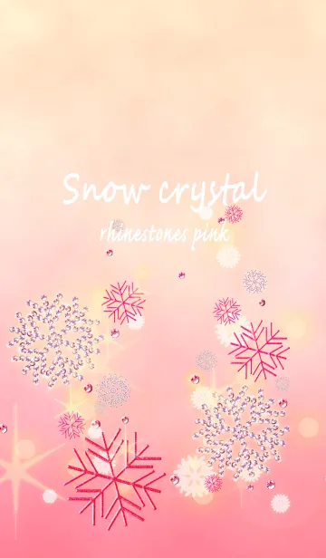 [LINE着せ替え] Snow crystal ラインストーンピンクの画像1