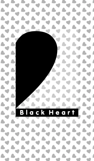 [LINE着せ替え] Pair Heart (Black)の画像1