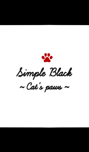 [LINE着せ替え] Simple Black ~Cat's paws~の画像1