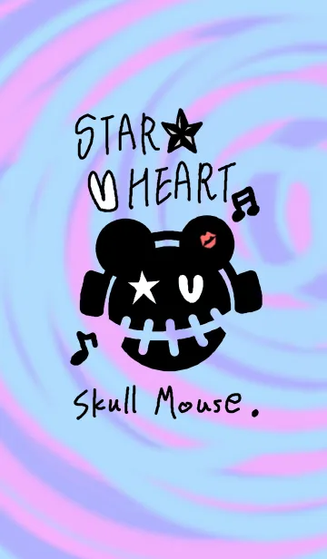 [LINE着せ替え] SKULL MOUSE STAR HEARTの画像1