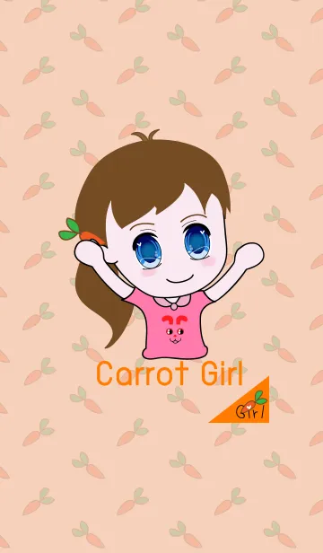 [LINE着せ替え] Cute Carrot Girl Themeの画像1