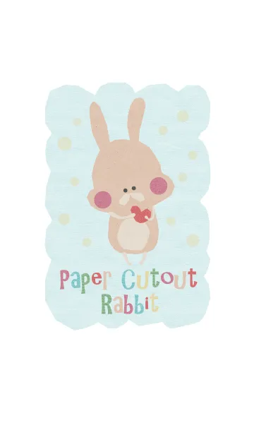 [LINE着せ替え] Paper cutout rabbit.の画像1