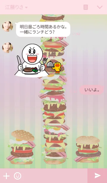 [LINE着せ替え] バーガー＆バーガーの画像3