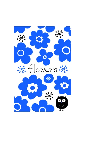 [LINE着せ替え] flowers blueの画像1