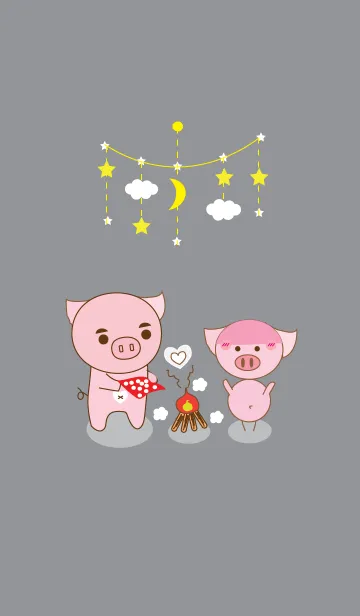 [LINE着せ替え] pig pig theme v.2の画像1