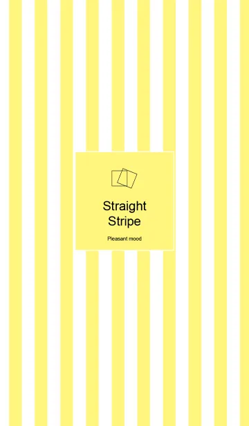 [LINE着せ替え] Straight Stripe -Yellow and whiteの画像1