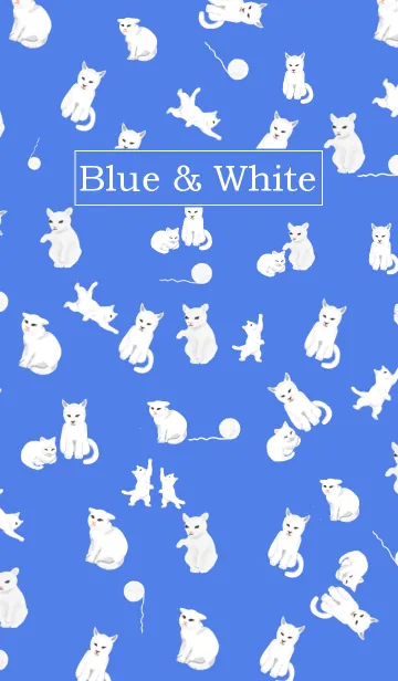 [LINE着せ替え] Blue White Color 01の画像1