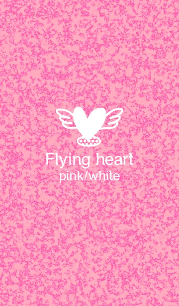 [LINE着せ替え] Flying heart pink/whiteの画像1