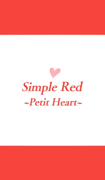 [LINE着せ替え] Simple Red ~Petit Heart~の画像1