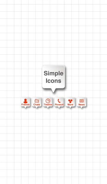 [LINE着せ替え] Simple Icons Themeの画像1