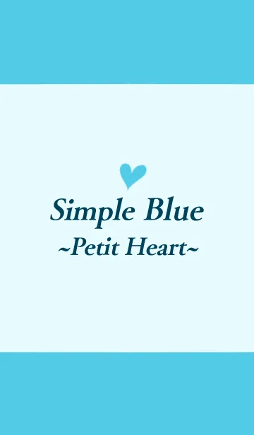 [LINE着せ替え] Simple Blue ~Petit Heart~の画像1