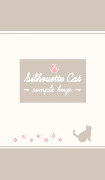 [LINE着せ替え] Silhouette Cat ~simple beige~の画像1