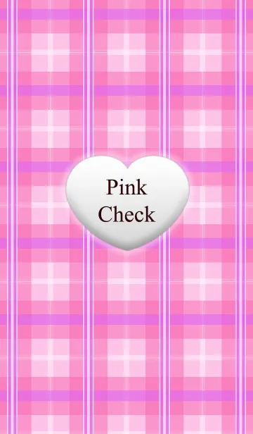 [LINE着せ替え] Pink checkの画像1