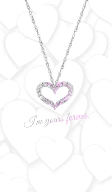 [LINE着せ替え] ♥ペア♥pair necklace pink Ver.の画像1