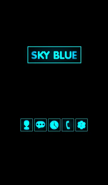 [LINE着せ替え] Simple Sky blue (Light)の画像1