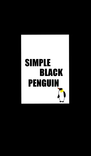 [LINE着せ替え] Simple Black Penguinの画像1